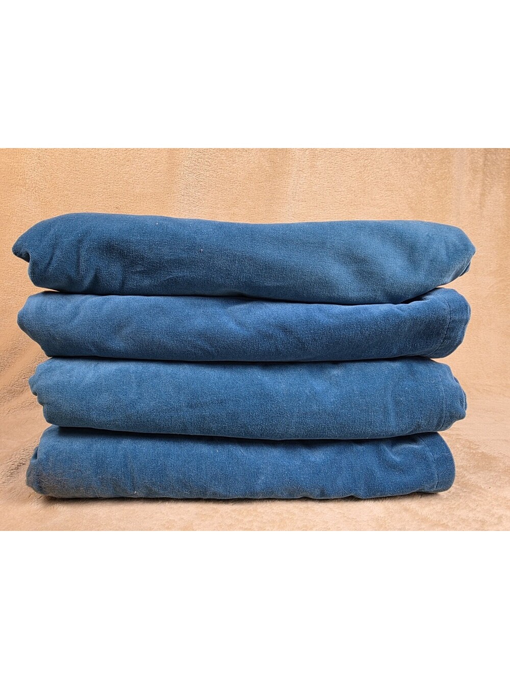 IKEA Sanela Curtains Cotton Velvet 4 Panels 55" x 94" Turquoise Pre-owned